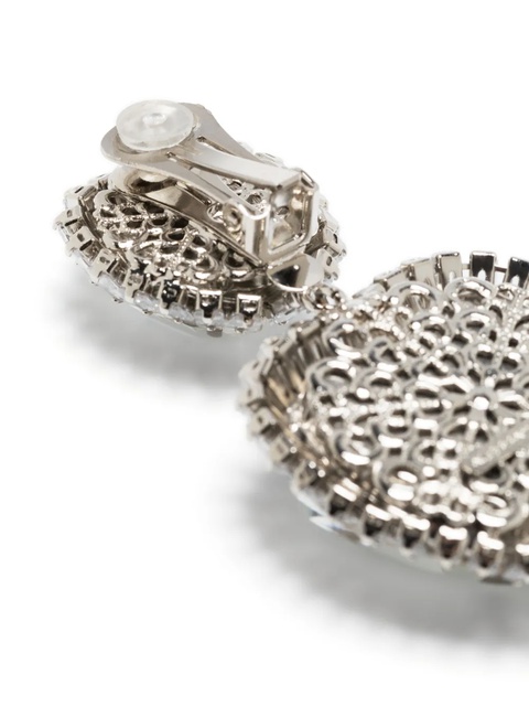 Alessandra Rich crystal-embellished earrings - Silver - zdjęcie produktu nr 2