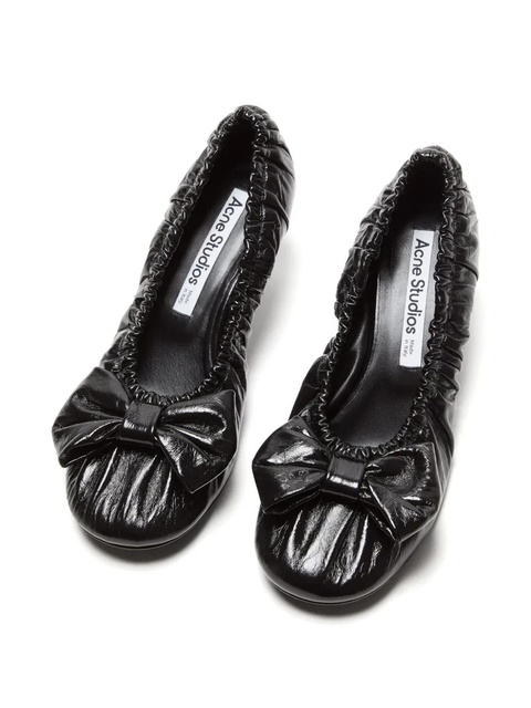 Acne Studios bow-detail pumps - Black - zdjęcie produktu nr 2