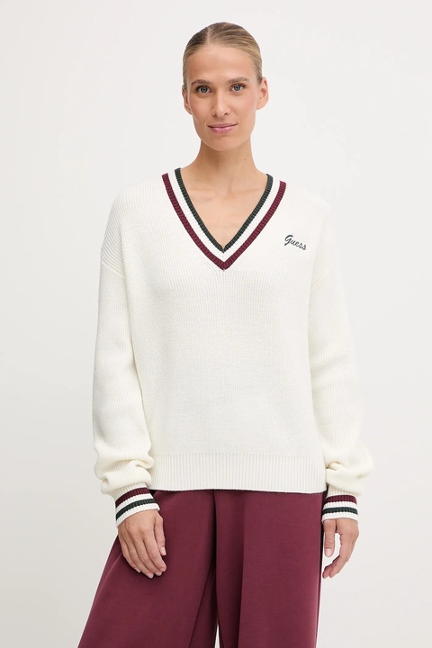 Guess sweter z dodatkiem wełny SABINA damski kolor beżowy lekki V5BR01 Z1152 - zdjęcie produktu nr 1