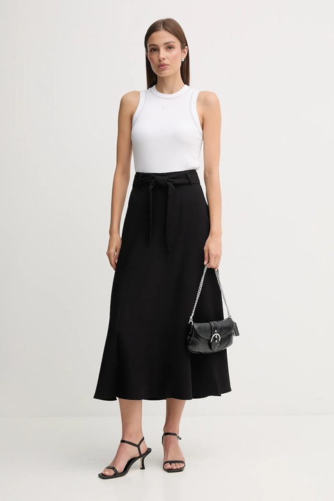 Dkny spódnica kolor czarny maxi rozkloszowana UE5S8896 - zdjęcie produktu nr 2