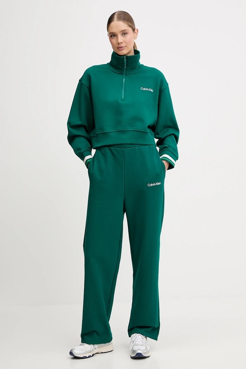 Calvin Klein Performance bluza damska kolor zielony gładka LVGWF5W310 - zdjęcie produktu nr 2
