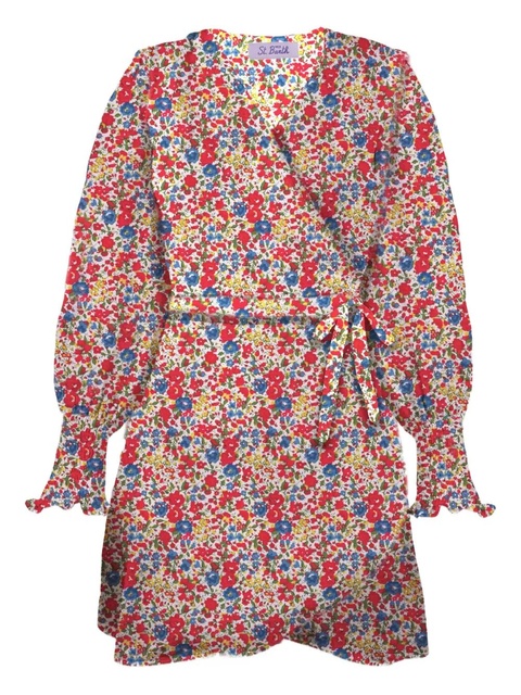 MC2 Saint Barth Brilly floral-print mini dress - Red - zdjęcie produktu nr 1