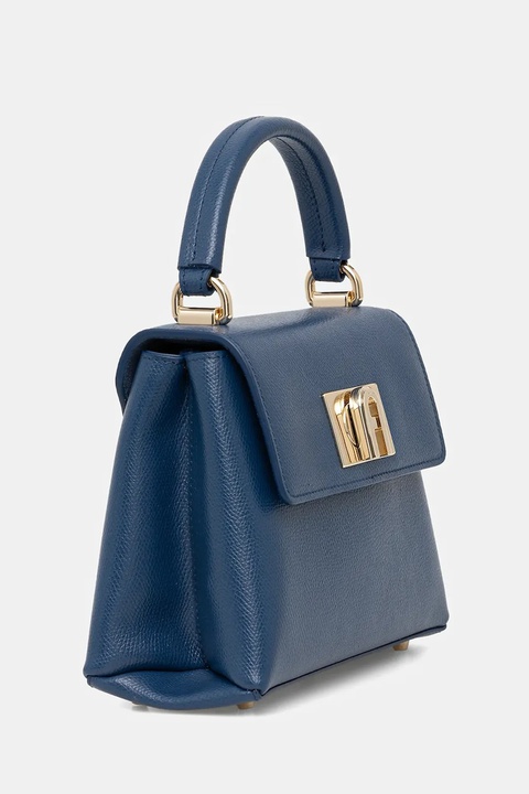 Furla torebka skórzana kolor niebieski WB00109.ARE000.6G000 - zdjęcie produktu nr 2