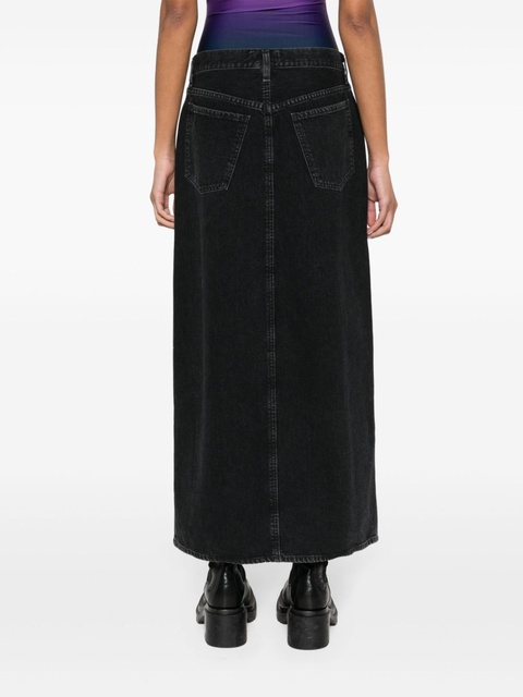AGOLDE mid-rise denim skirt - Black - zdjęcie produktu nr 2