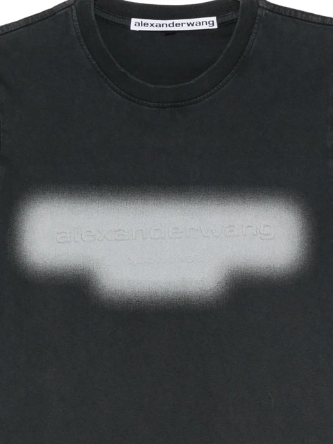 Alexander Wang embossed graphic-print T-shirt - Black - zdjęcie produktu nr 2
