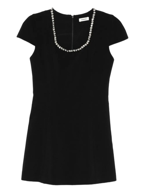 SANDRO crystal-embellished mini dress - Black - zdjęcie produktu nr 1