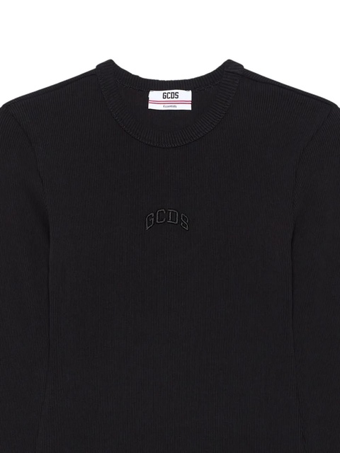 GCDS logo ribbed mini dress - Black - zdjęcie produktu nr 2