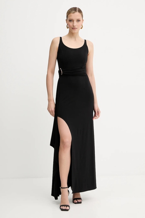 Herve Leger sukienka Mila kolor czarny maxi rozkloszowana RMJ8524949 - zdjęcie produktu nr 1