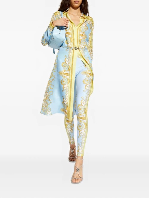 Versace barroco-printed trousers - Blue - zdjęcie produktu nr 2