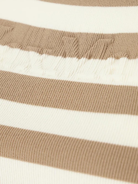 Max Mara striped-pattern ribbed-knit top - White - zdjęcie produktu nr 1