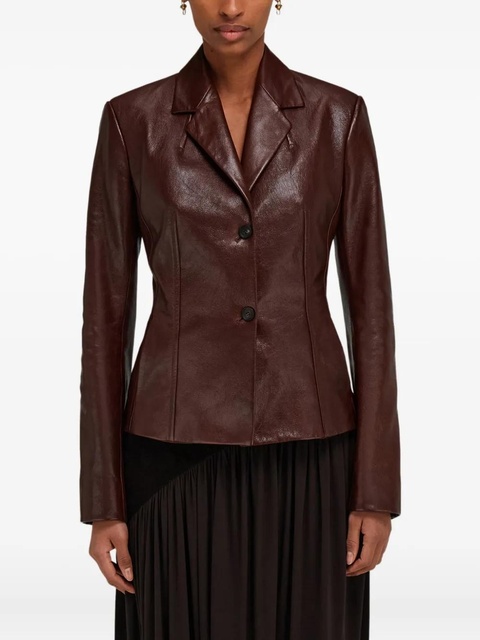 Ferragamo leather jacket - Brown - zdjęcie produktu nr 2