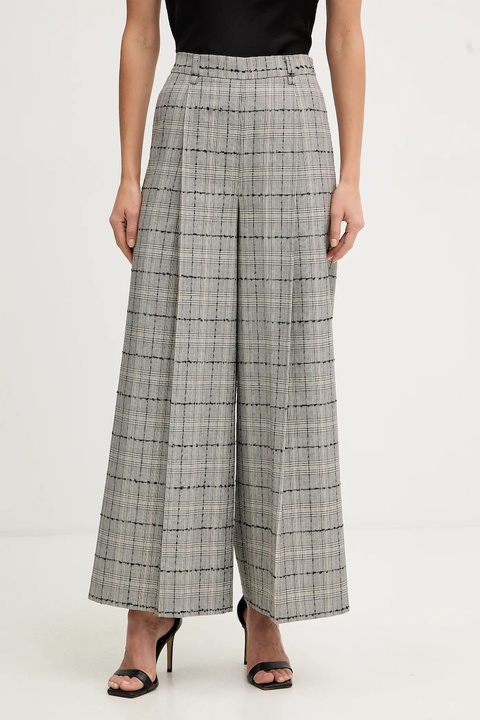 Twinset spodnie damskie kolor szary szerokie high waist 252TP2184 - zdjęcie produktu nr 1