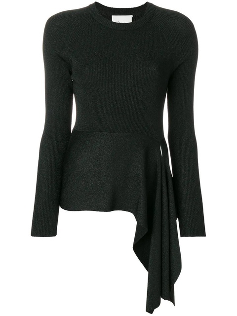 3.1 Phillip Lim ribbed side tie top - Black - zdjęcie produktu nr 2