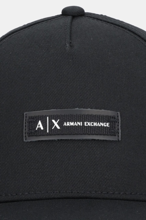 Armani Exchange czapka z daszkiem bawełniana kolor czarny XW001502 AF19099 - zdjęcie produktu nr 2