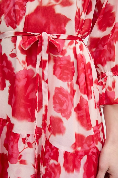 Marc Aurel sukienka kolor czerwony midi rozkloszowana 6532-1010-24783 - zdjęcie produktu nr 2