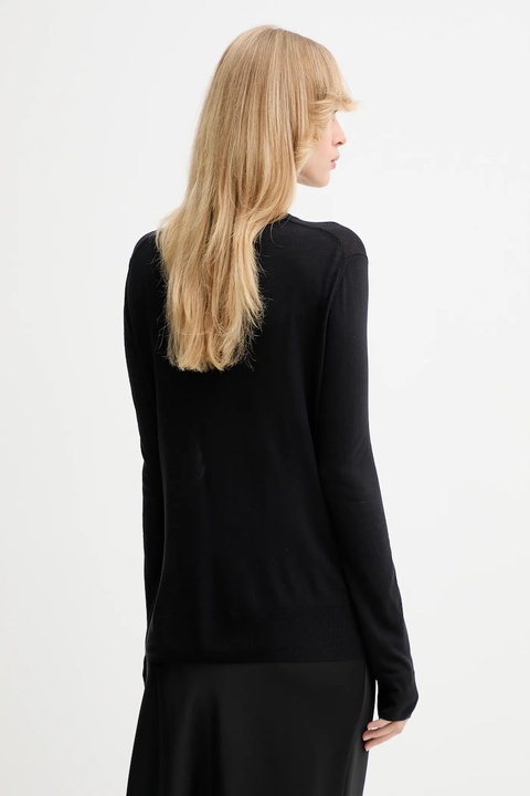 Calvin Klein sweter damski kolor czarny lekki LV044C339G - zdjęcie produktu nr 2