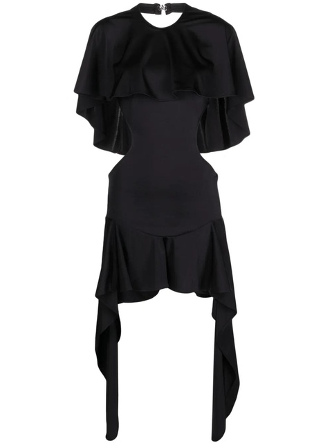 The Attico Airi cape-effect cut-out minidress - Black - zdjęcie produktu nr 1