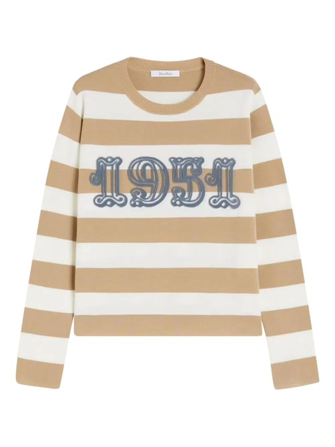 Max Mara striped round-neck sweater - Neutrals - zdjęcie produktu nr 1