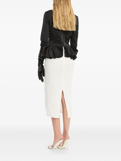 ROTATE BIRGER CHRISTENSEN sequin-embellished midi pencil skirt - White - zdjęcie produktu nr 2
