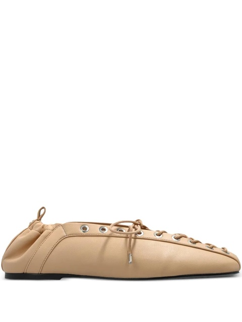 GANNI leather derby shoes - Neutrals - zdjęcie produktu nr 1