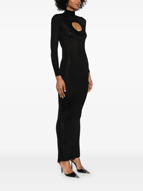 Self-Portrait cut out-detail knitted maxi dress - Black - zdjęcie produktu nr 2