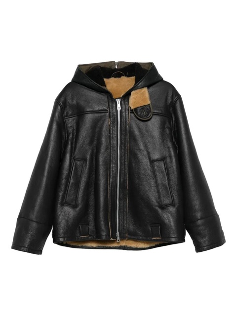 OUR LEGACY hooded shearling jacket - Black - zdjęcie produktu nr 1