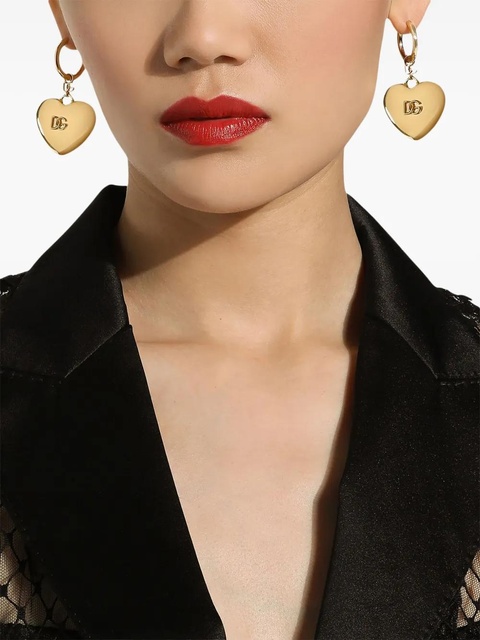 Dolce & Gabbana DG heart dangle earrings - Gold - zdjęcie produktu nr 2