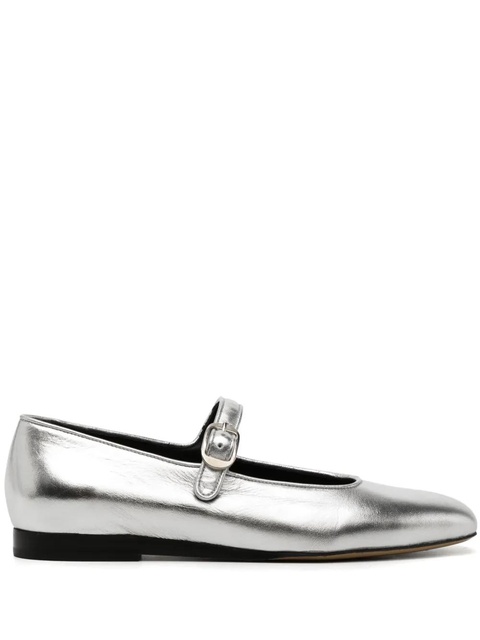 Le Monde Beryl Mary Jane leather ballerina shoes - Silver - zdjęcie produktu nr 1