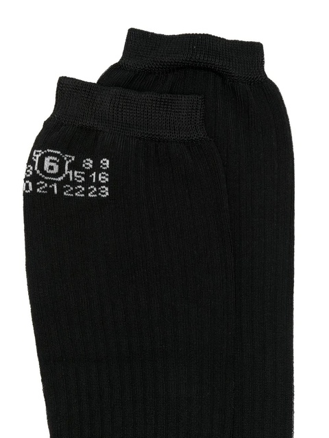 MM6 Maison Margiela logo socks - Black - zdjęcie produktu nr 2