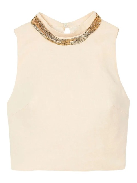 SANDRO linen-cotton top - Neutrals - zdjęcie produktu nr 1
