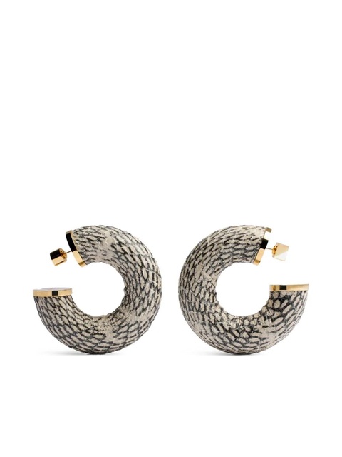 Jacquemus python-effect hoop earrings - Gold - zdjęcie produktu nr 1
