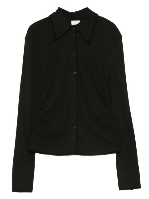 Nanushka long-sleeved buttoned polo shirt - Black - zdjęcie produktu nr 1