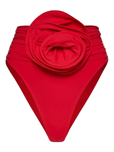 Magda Butrym floral-appliqué high-waisted bikini bottoms - Red - zdjęcie produktu nr 1