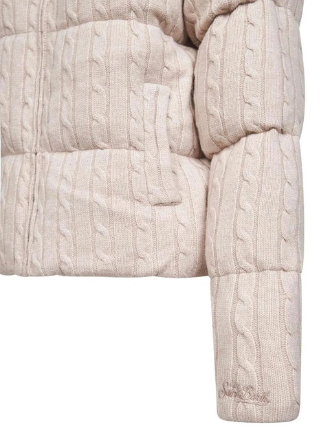 MC2 Saint Barth cable-knit quilted coat - Neutrals - zdjęcie produktu nr 1