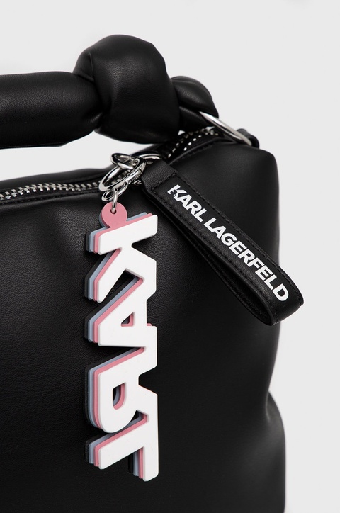 Karl Lagerfeld torebka skórzana 225W3056 kolor czarny - zdjęcie produktu nr 1