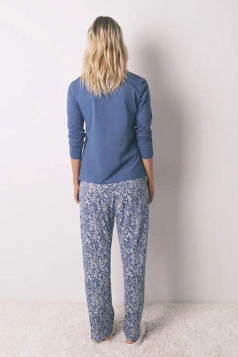 women'secret piżama bawełniana damska kolor niebieski bawełniana 3592439 - zdjęcie produktu nr 2