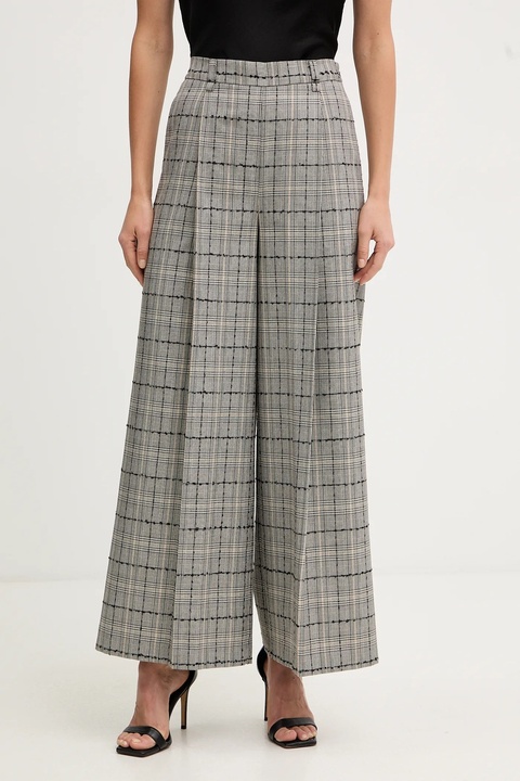 Twinset spodnie damskie kolor szary szerokie high waist 252TP2184 - zdjęcie produktu nr 1