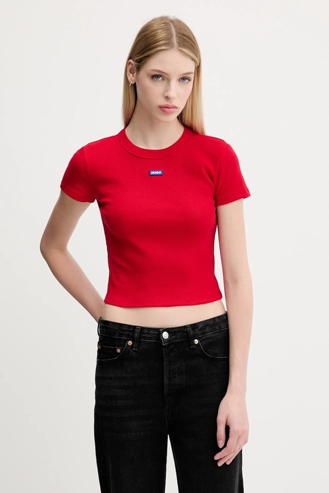 Hugo Blue t-shirt damski kolor czerwony 50510749 - zdjęcie produktu nr 1
