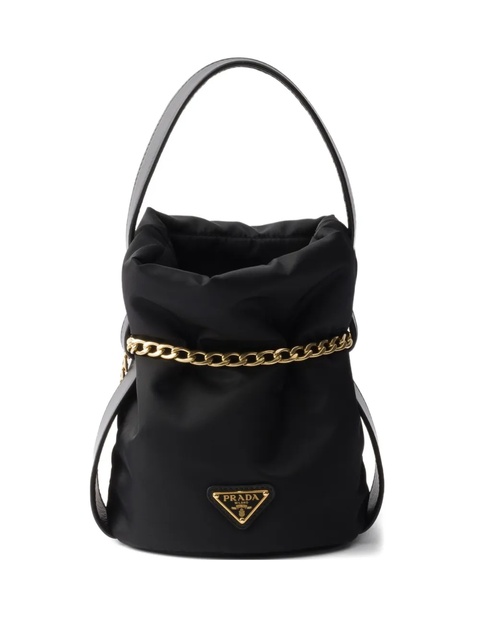 Prada mini chain-embellishment bucket bag - Black - zdjęcie produktu nr 1