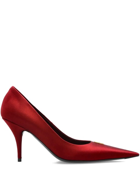 Balenciaga pointed logo-detail pumps - Red - zdjęcie produktu nr 1