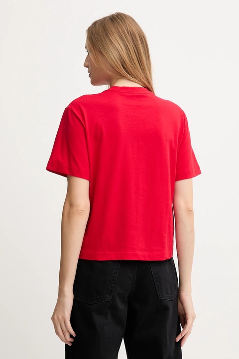Calvin Klein Jeans t-shirt bawełniany damski kolor czerwony LV047D880G - zdjęcie produktu nr 2