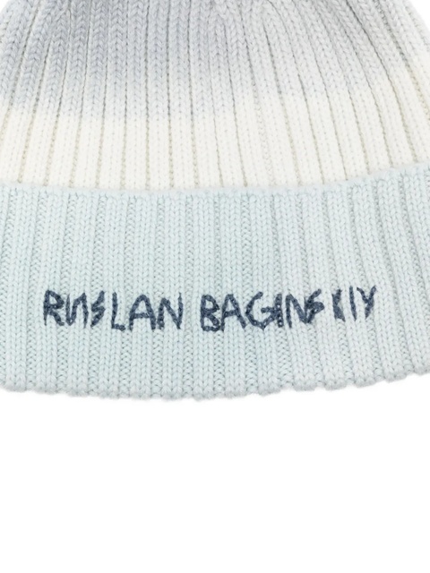 Ruslan Baginskiy ribbed-knit logo beanie - Blue - zdjęcie produktu nr 2