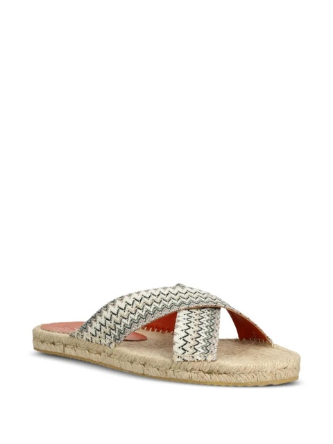 Missoni cross-strap woven slides - Neutrals - zdjęcie produktu nr 2