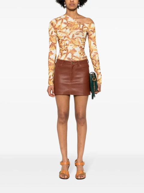 ETRO nappa mini skirt - Brown - zdjęcie produktu nr 2