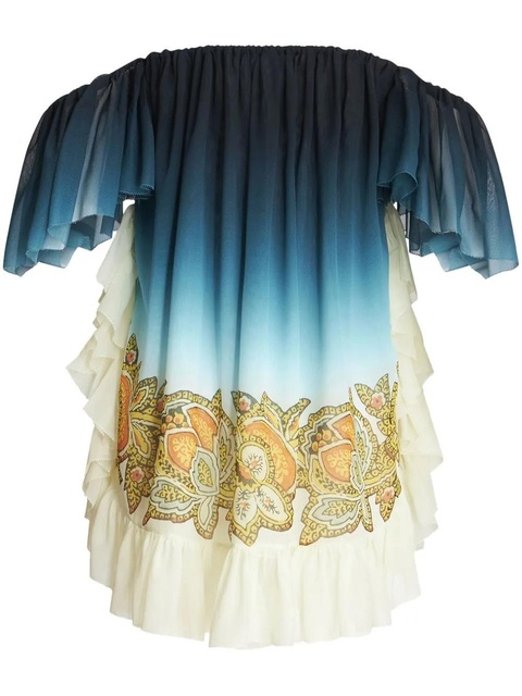 ETRO paisley-print silk dress - Blue - zdjęcie produktu nr 1