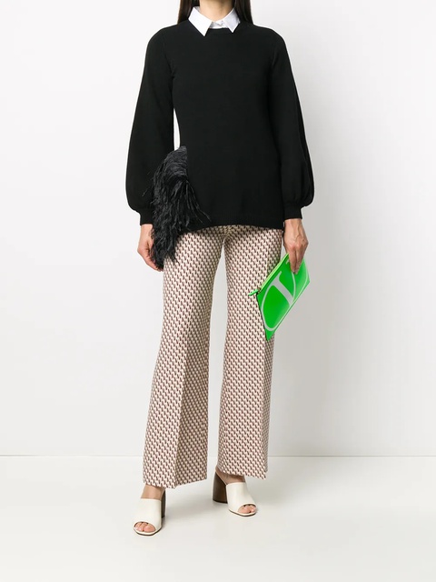 Valentino Garavani feather trim jumper - Black - zdjęcie produktu nr 1