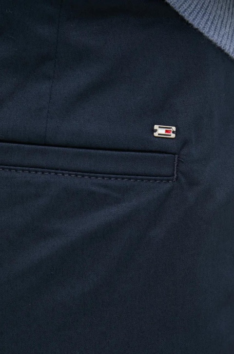 Tommy Hilfiger spodnie damskie kolor granatowy proste high waist WW0WW40504 - zdjęcie produktu nr 2