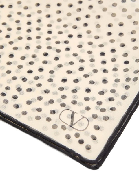 Valentino Garavani Chez silk pocket square - Neutrals - zdjęcie produktu nr 2