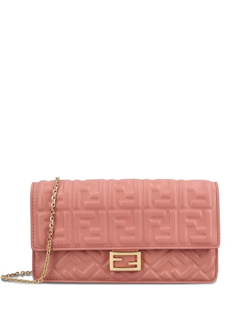 FENDI baguette embossed-logo leather wallet - Pink - zdjęcie produktu nr 1
