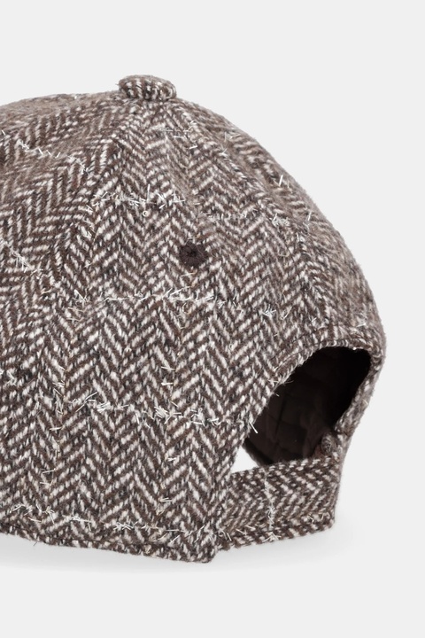 Twinset czapka z daszkiem z dodatkiem wełny kolor brązowy 252TO543A - zdjęcie produktu nr 2